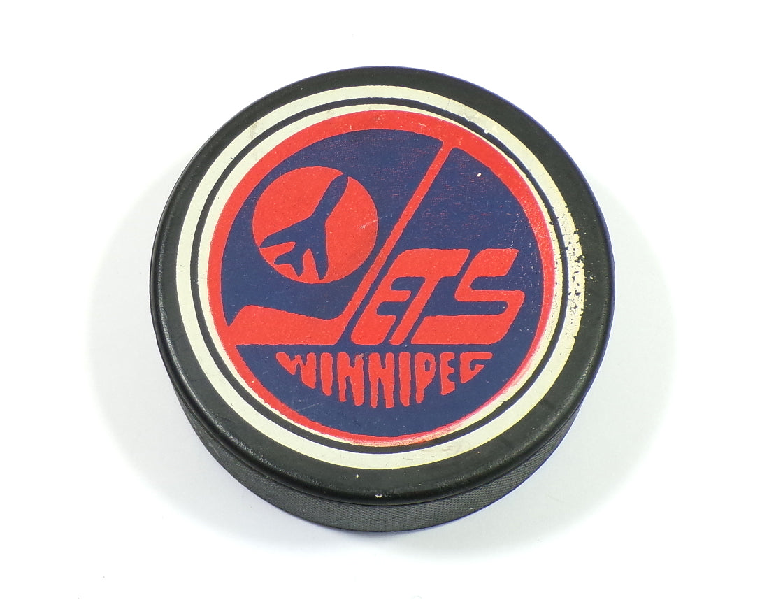 Winnipeg Jets Vintage Hockey Puck Blank Back