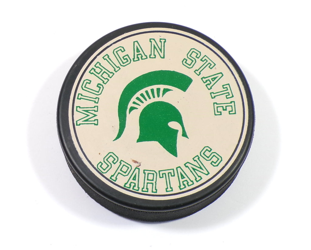 Michigan State MSU Spartans Official Vintage Hockey Puck Blank Back