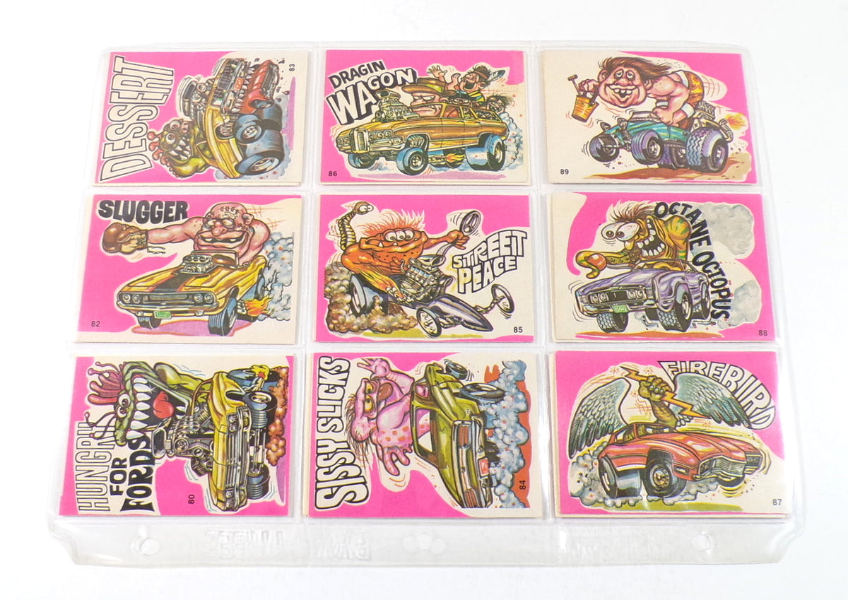 1973 Donruss Fantastic Odd Rods Sticker Cards Near Complete Set (59/66) Pic2