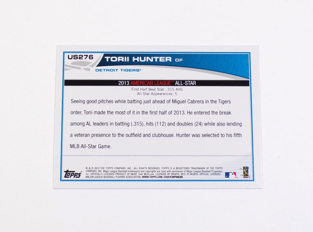 2013 Topps Update Torii Hunter SP #US276 Group Shot Pic2