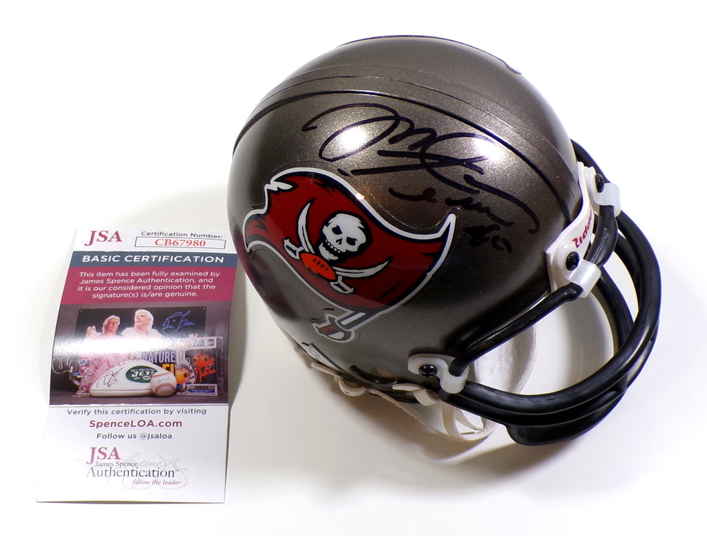 Mike Alstott Signed Riddell Tampa Bay Buccaneers Mini Helmet Auto JSA COA