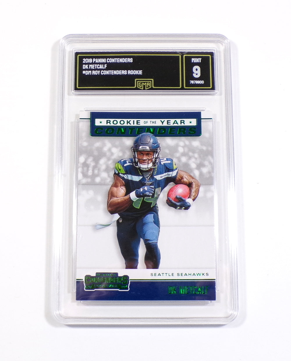 2019 Panini Contenders Rookie of the Year DK Metcalf RC #RYA-DM GMA 9