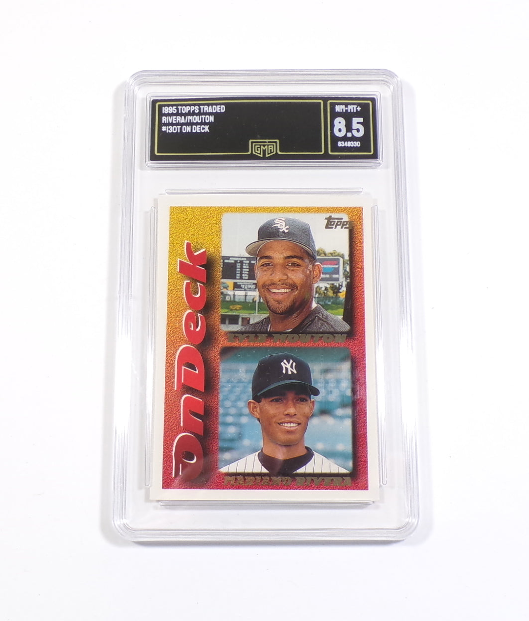 1995 Topps Traded On Deck Mariano Rivera / Lyle Mouton RC #130T GMA 8.5