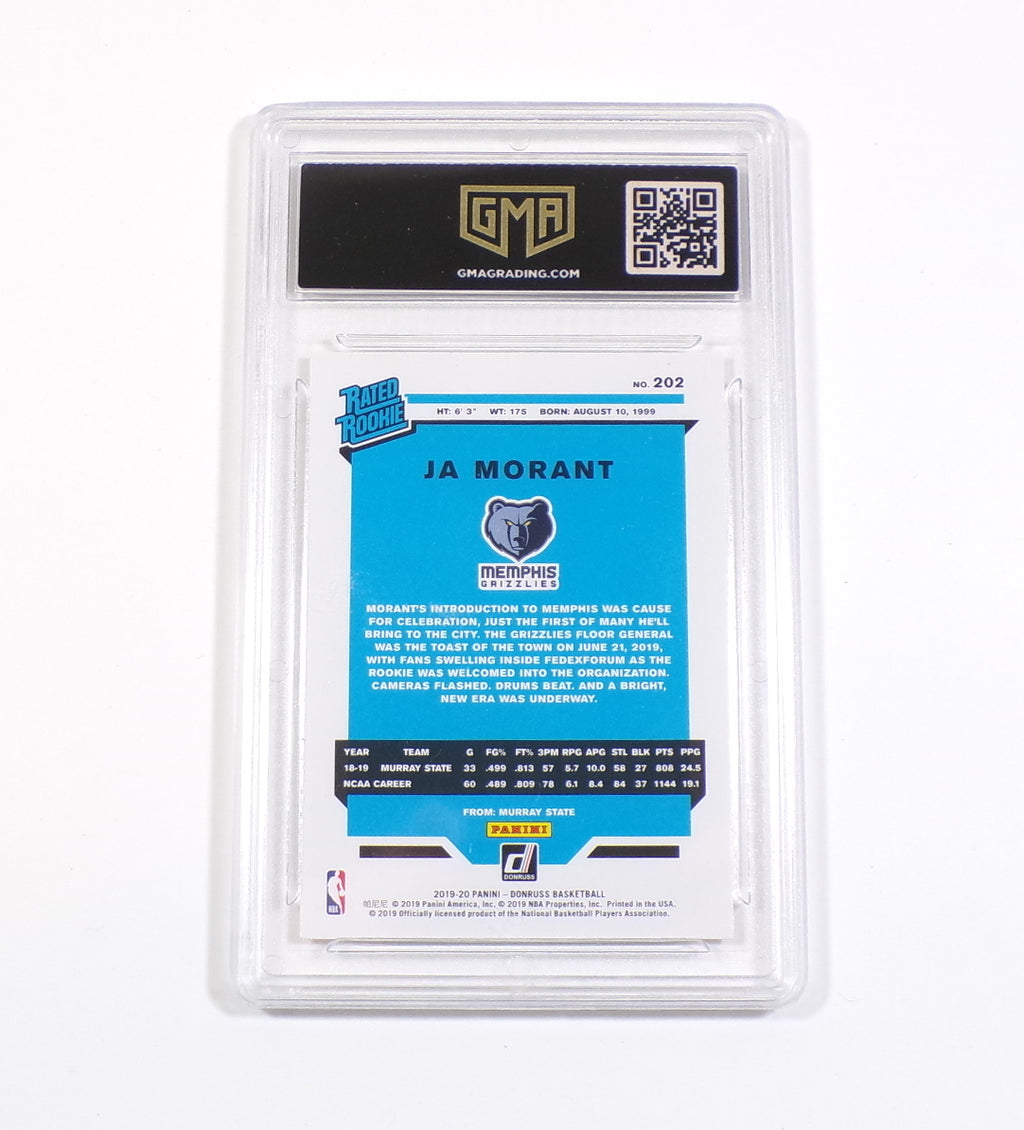 2019-20 Donruss Rated Rookie Ja Morant RC #202 GMA 10 Pic2
