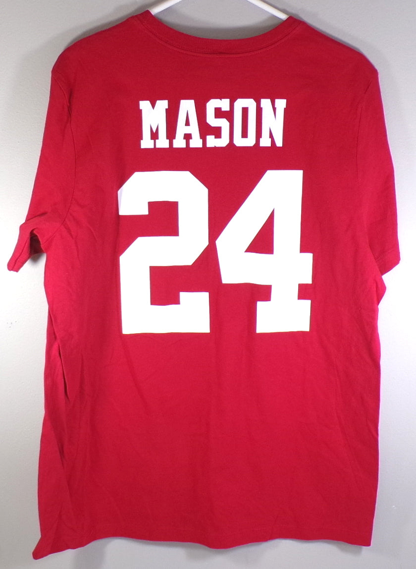 Jordan Mason #24 San Francisco 49'ers The Nike Tee T-Shirt Red New Adult Medium Pic2