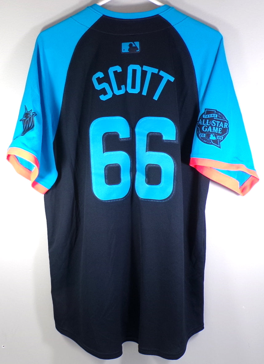 Tanner Scott #66 Miami Marlins 2024 MLB All Star Game NL Nike Baseball Jersey S Pic2