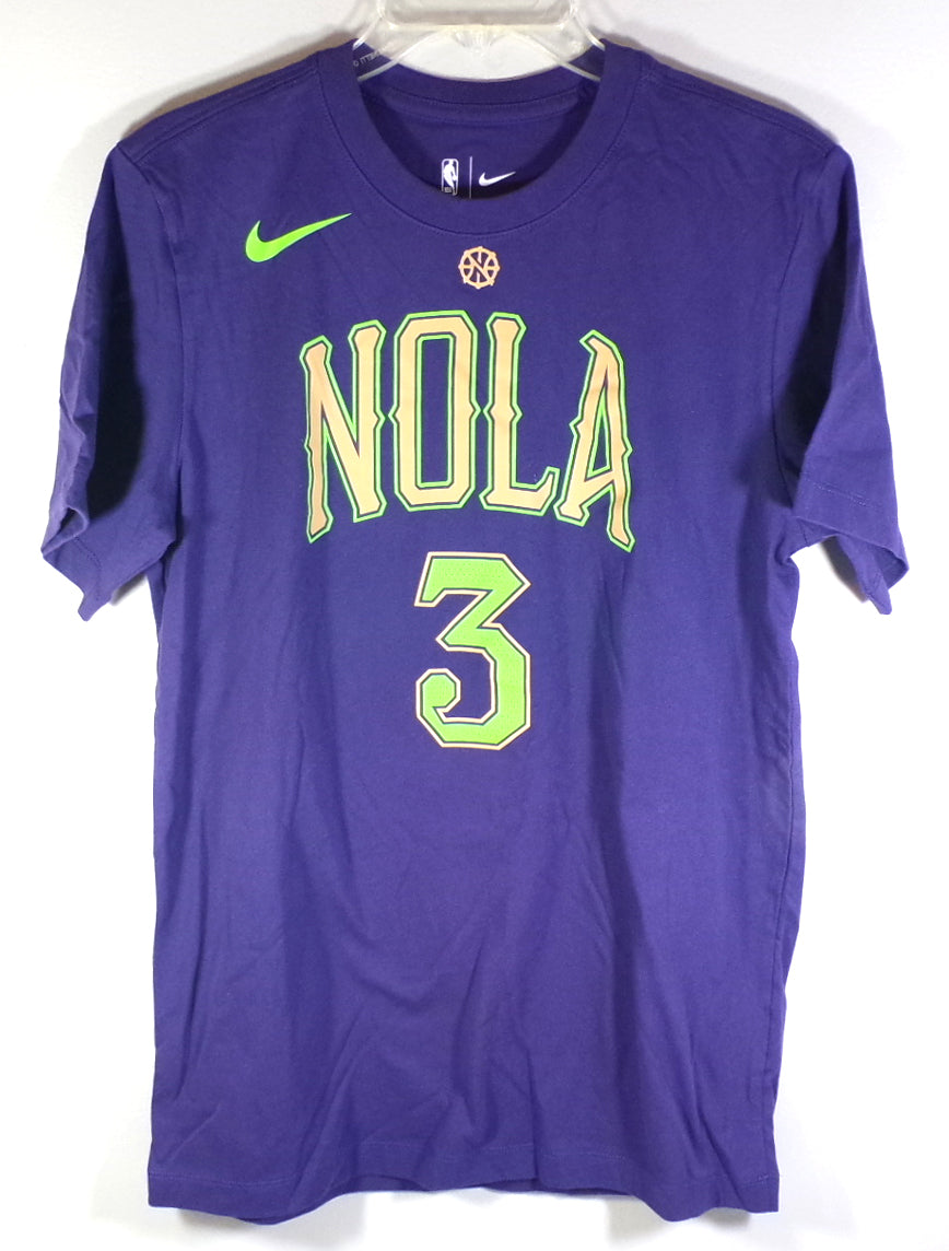 CJ McCollum #3 New Orleans Pelicans The Nike Tee T-Shirt Shirt Purple New M