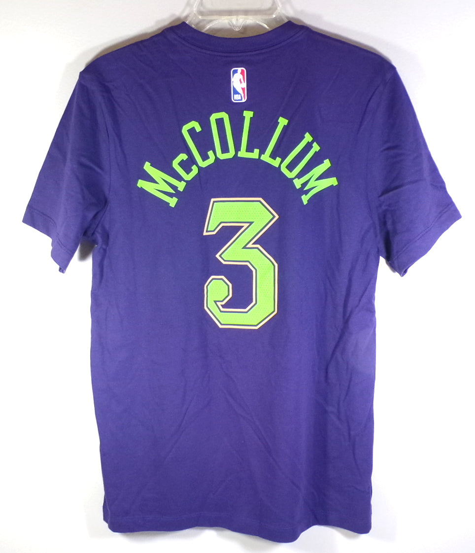 CJ McCollum #3 New Orleans Pelicans The Nike Tee T-Shirt Shirt Purple New M Pic2