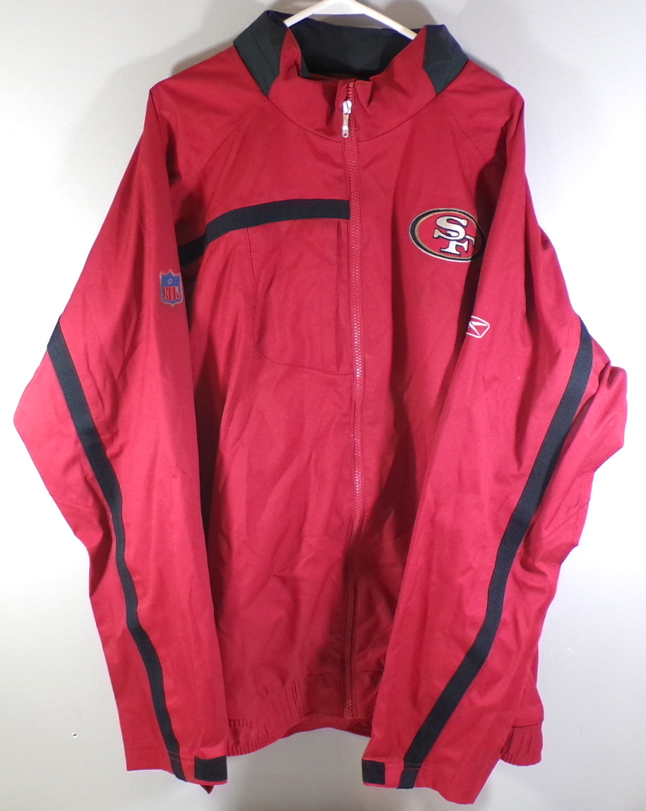 San Francisco 49'ers Reebok Onfield NFL Equipment Zip-Up Jacket Red 2XL