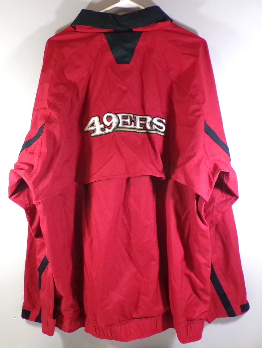 San Francisco 49'ers Reebok Onfield NFL Equipment Zip-Up Jacket Red 2XL Pic2