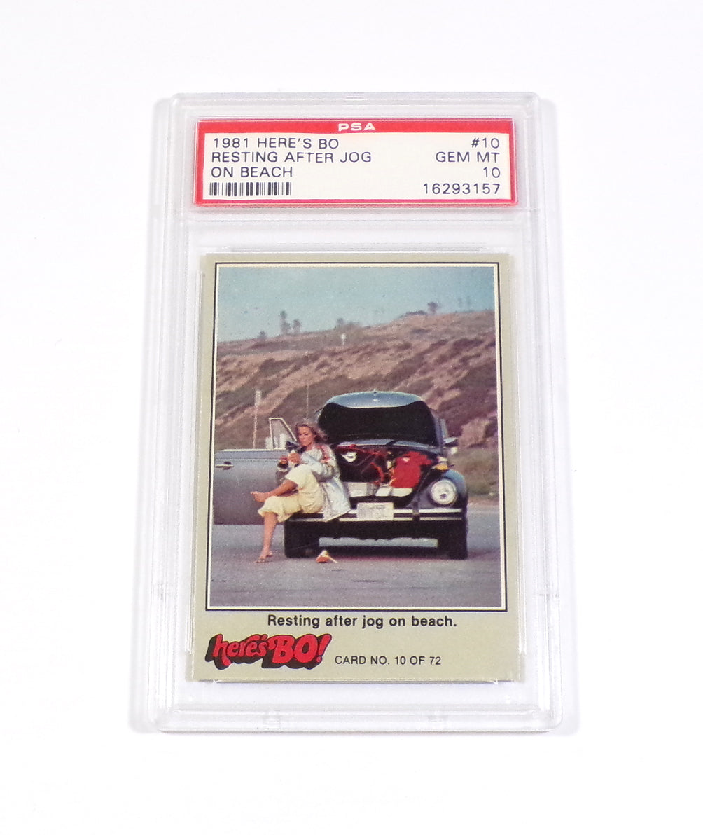 1981 Fleer Here's Bo! Resting After Jog On Beach #10 Bo Derek PSA 10