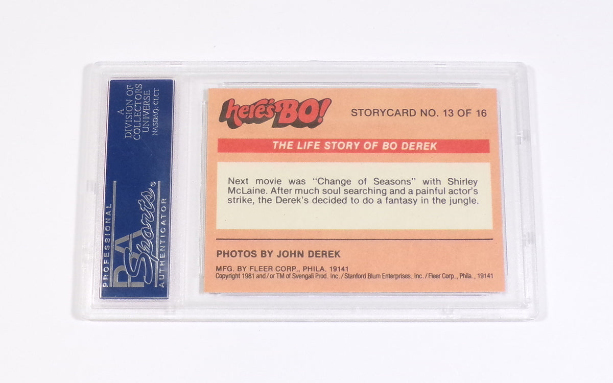 1981 Fleer Here's Bo! The Jungle Taxi #45 Bo Derek PSA 10 Pic2