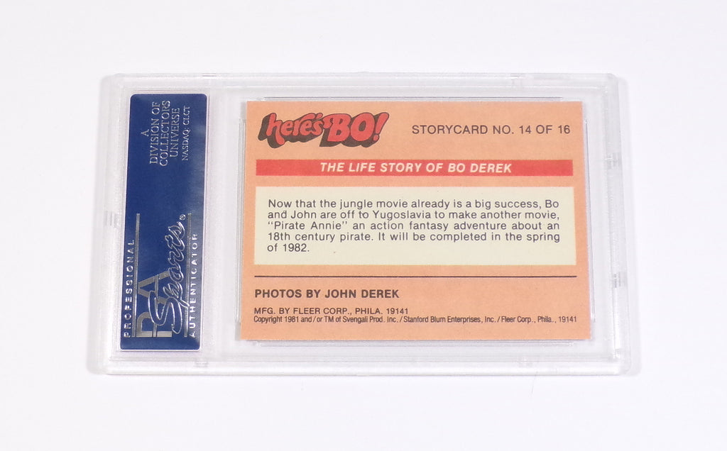 1981 Fleer Here's Bo! OK Snap The Shutter #46 Bo Derek PSA 10 Pic2