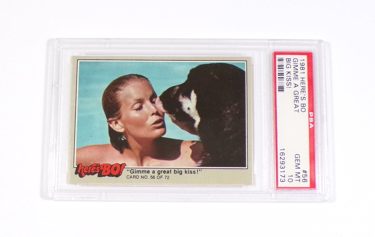 1981 Fleer Here's Bo! Gimme A Great Big Kiss #56 Bo Derek PSA 10