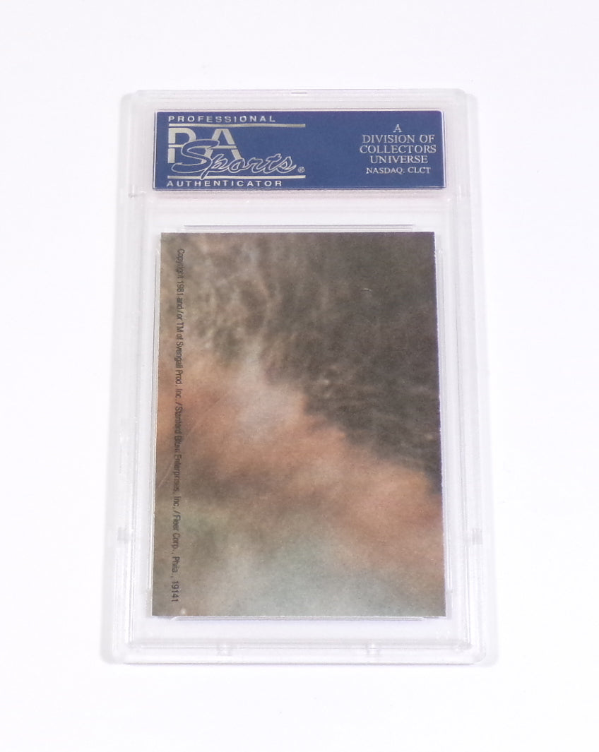 1981 Fleer Here's Bo! Bo Is An Excellent Windsurfer #9 Bo Derek PSA 10 Pic2