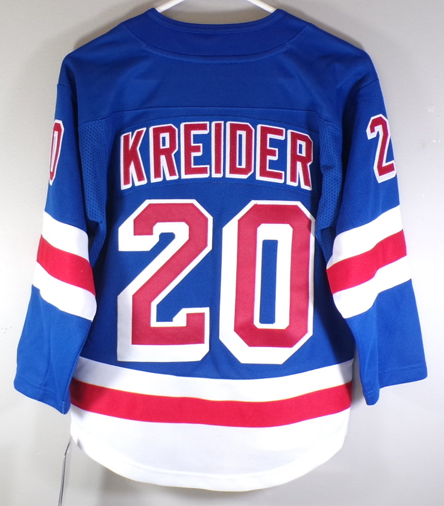 Chris Kreider #20 New York Rangers Adidas NHL Hockey Jersey Blue Youth S / M Pic2