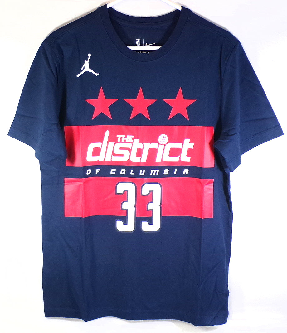 Kyle Kuzma #33 Washington Wizards Jordan Nike Tee T-Shirt Shirt Navy Adult S