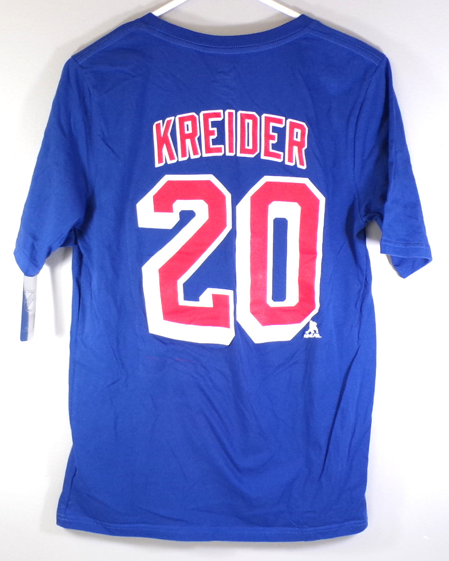 Chris Kreider #20 New York Rangers NHL T-Shirt Tee Shirt Dark Blue New Youth XL Pic2