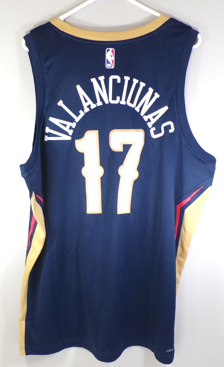 Jonas Valanciunas New Orleans Pelicans Nike Swingman Icon Jersey Ibotta Navy 2XL Pic2