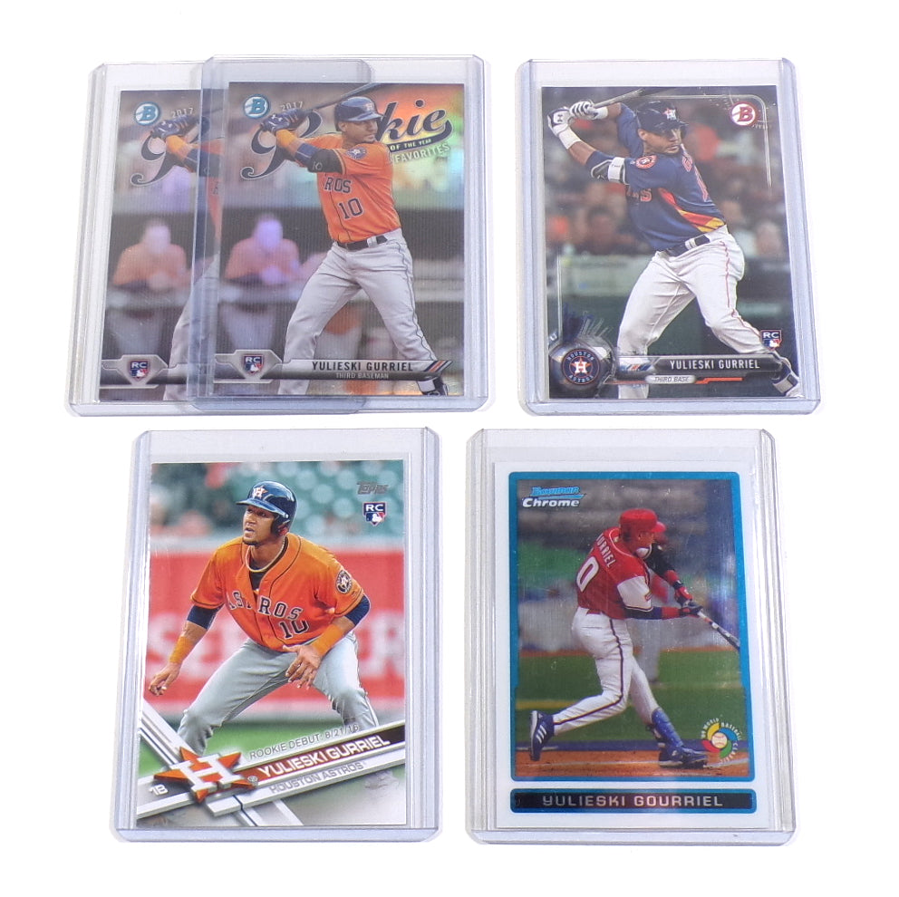 Lot of (5) Yulieski Gurriel Assorted Cards RC's 2009 2017 Bowman Topps Chrome