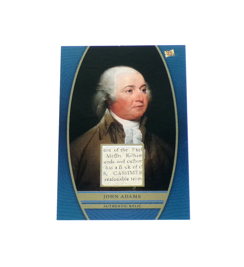 2024 Pieces of the Past John Adams Card #VSR-JA Authentic Historical Relic