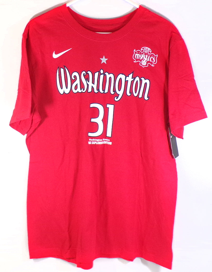 Tina Charles #31 Washington Mystics The Nike Tee Explorere Ed. T-Shirt Red M