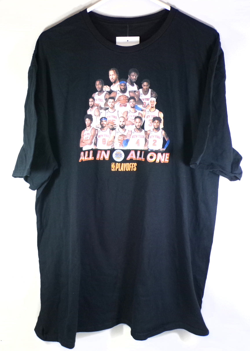 New York Knicks All In All One 2023 NBA Playoffs Fanatics T-Shirt Tee Black L