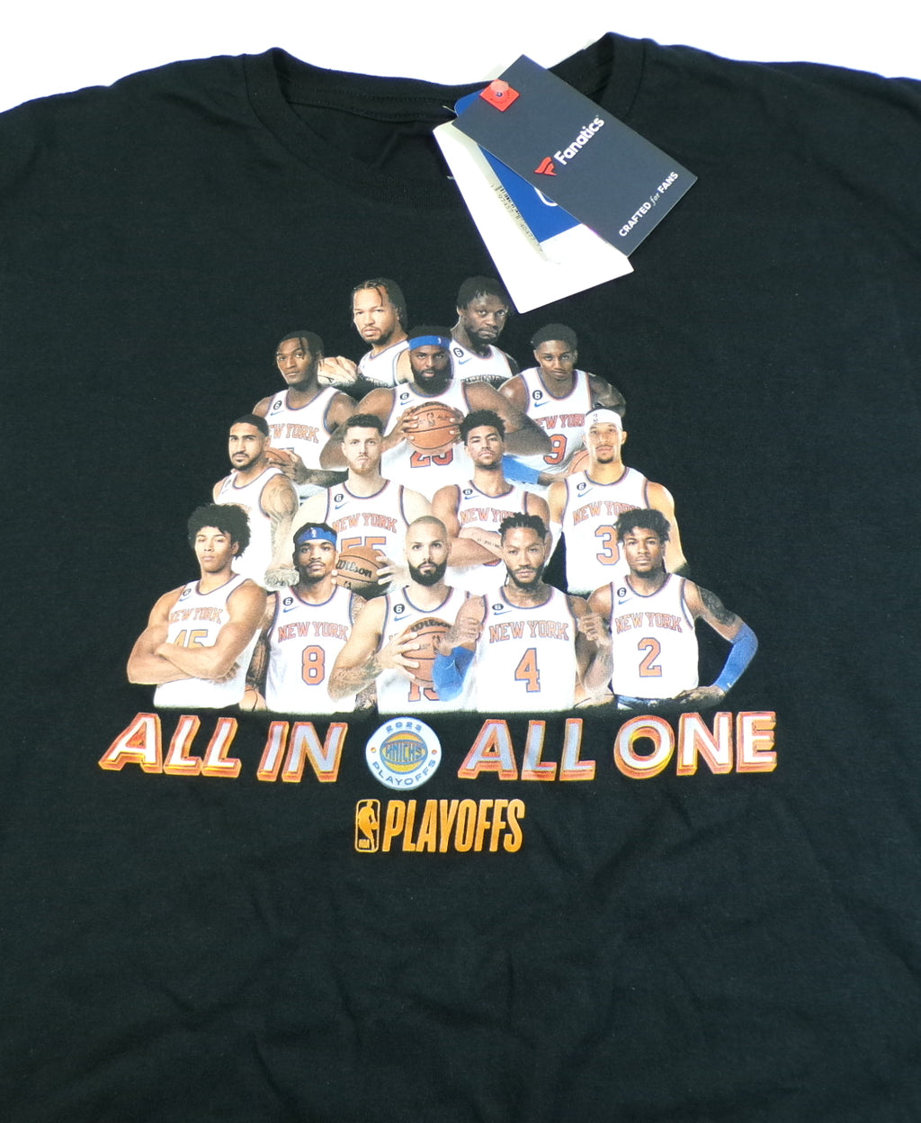 New York Knicks All In All One 2023 NBA Playoffs Fanatics T-Shirt Tee Black L Pic2