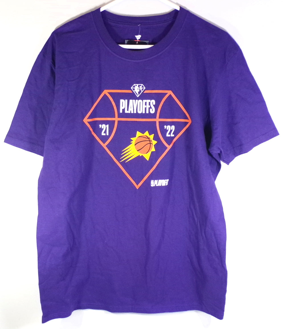 2021-22 Phoenix Suns NBA Playoffs Fanatics T-Shirt Tee Shirt Purple New Adult L