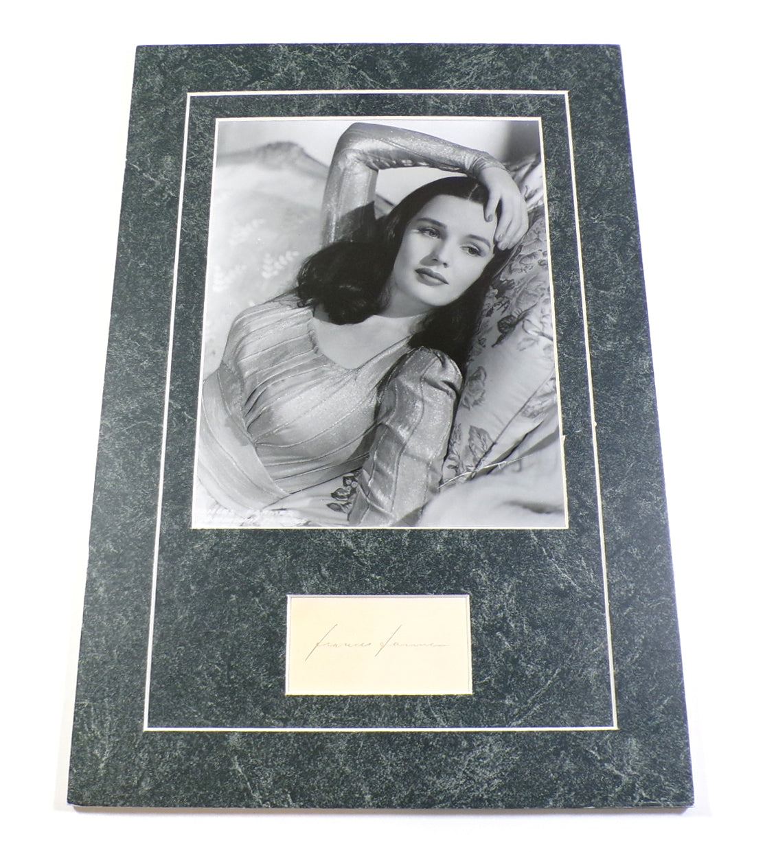 Frances Farmer Signed Cut with B&W Photo Matted 11x16 Auto Autograph R&R COA