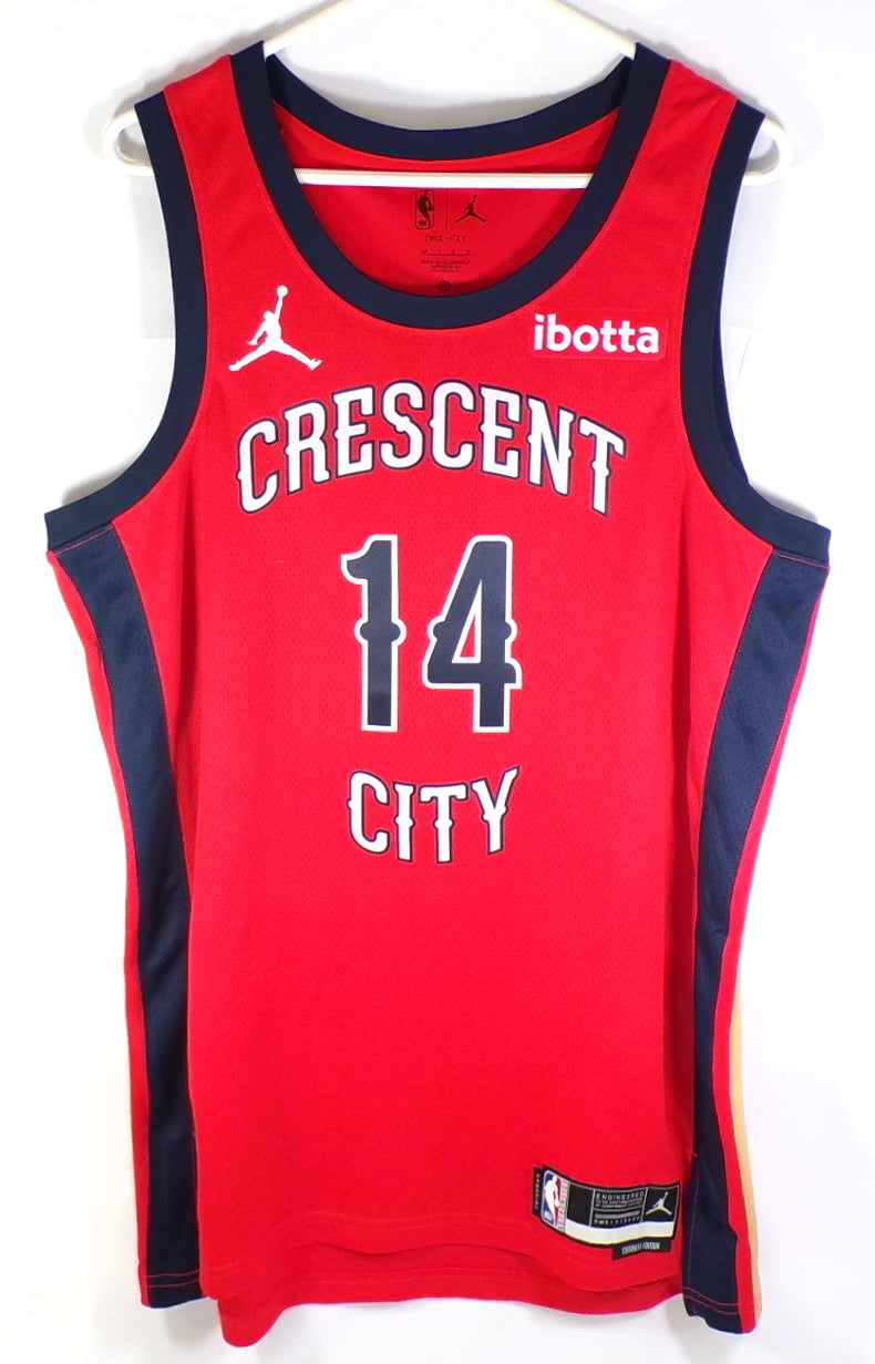 Brandon Ingram New Orleans Pelicans Jordan Swingman Icon Jersey Ibotta Red XL 52