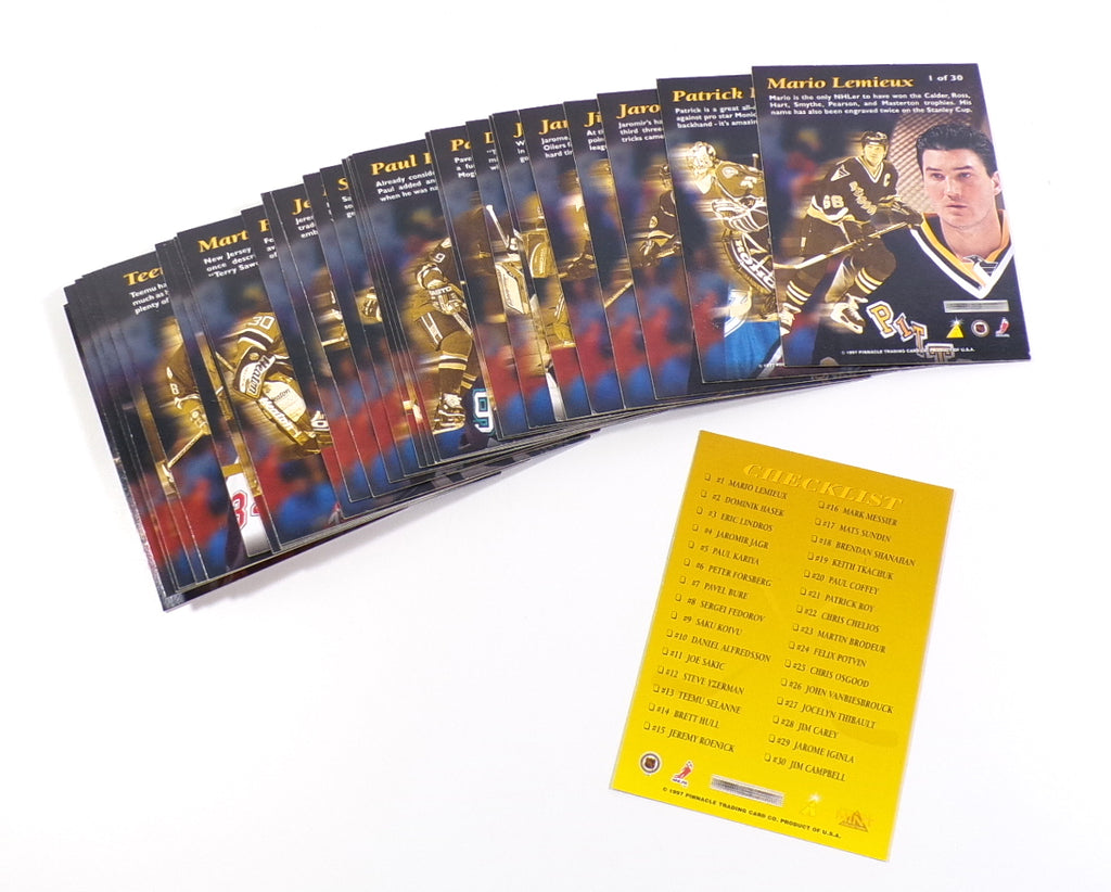 1996-97 Pinnacle Mint Bronze Hockey Insert Set (30) Lemieux Roy Jagr Pic2