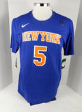 2017-18 Youth New York Knicks Dennis Smith Jr #5 N&N Blue T-Shirt Nike XL