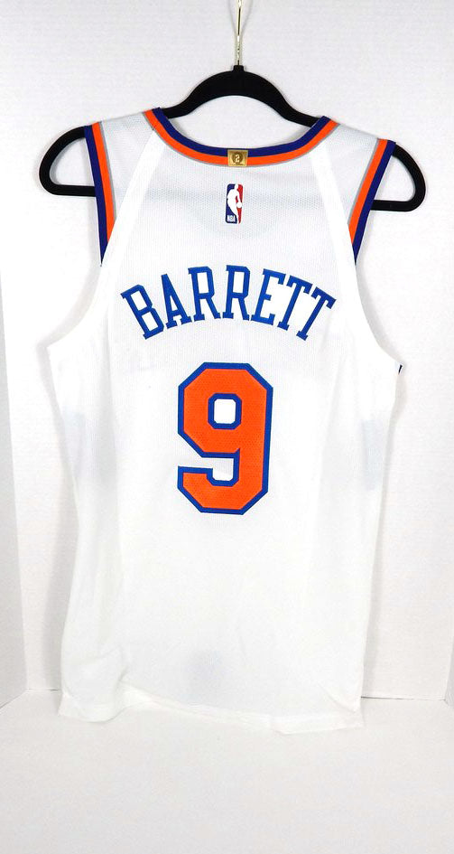 2021-22 Mens New York Knicks RJ Barrett #9 Authentic White Jersey Nike 40 801866 Pic2