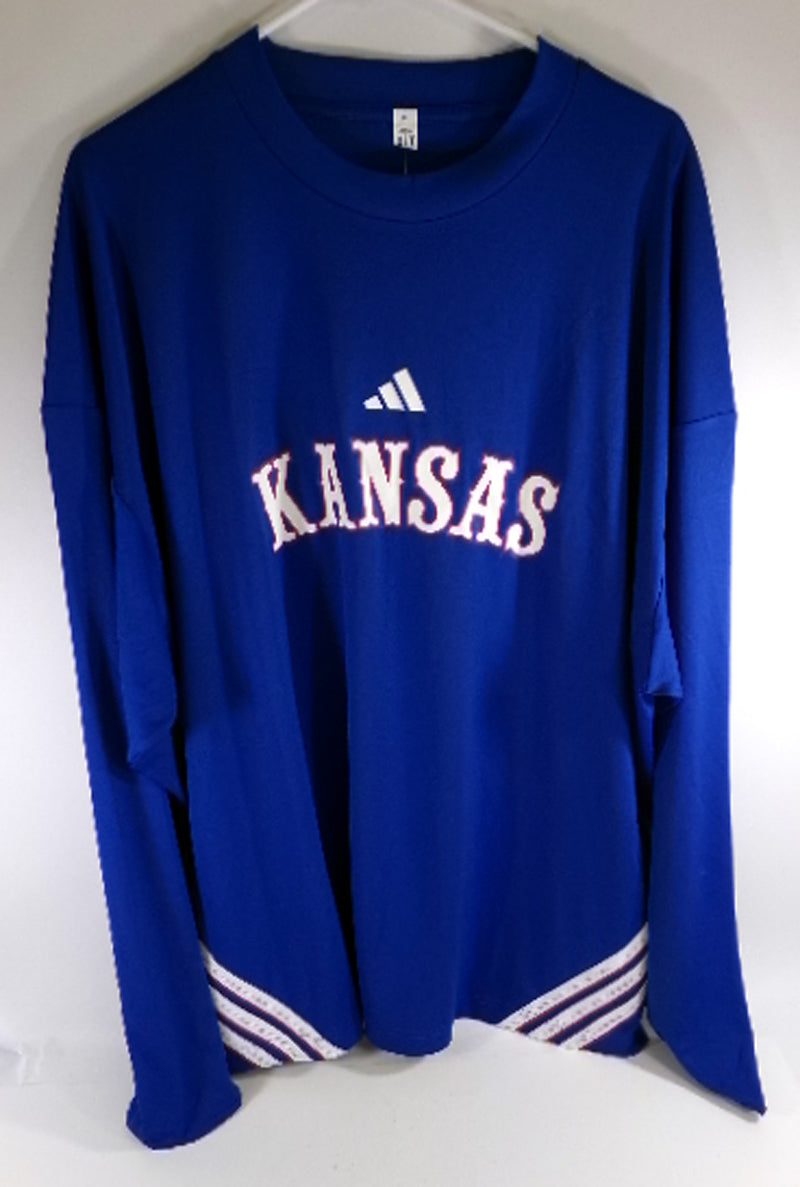 Kansas Jayhawks Team Issued Kansas Blue Basketball Shooting Shirt Size Medium