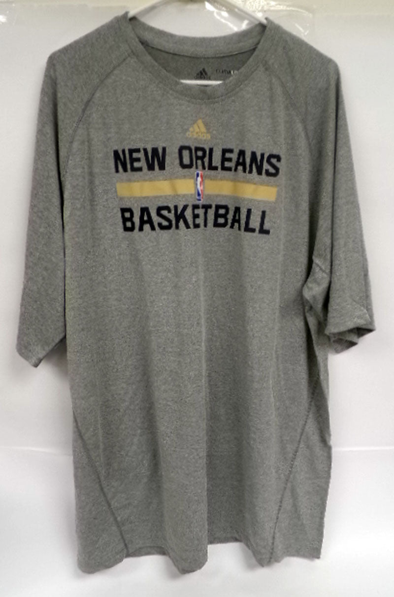 New Orleans Pelicans Team Issued Gray Short Sleeve  Shirt Size 2XLT Style 2