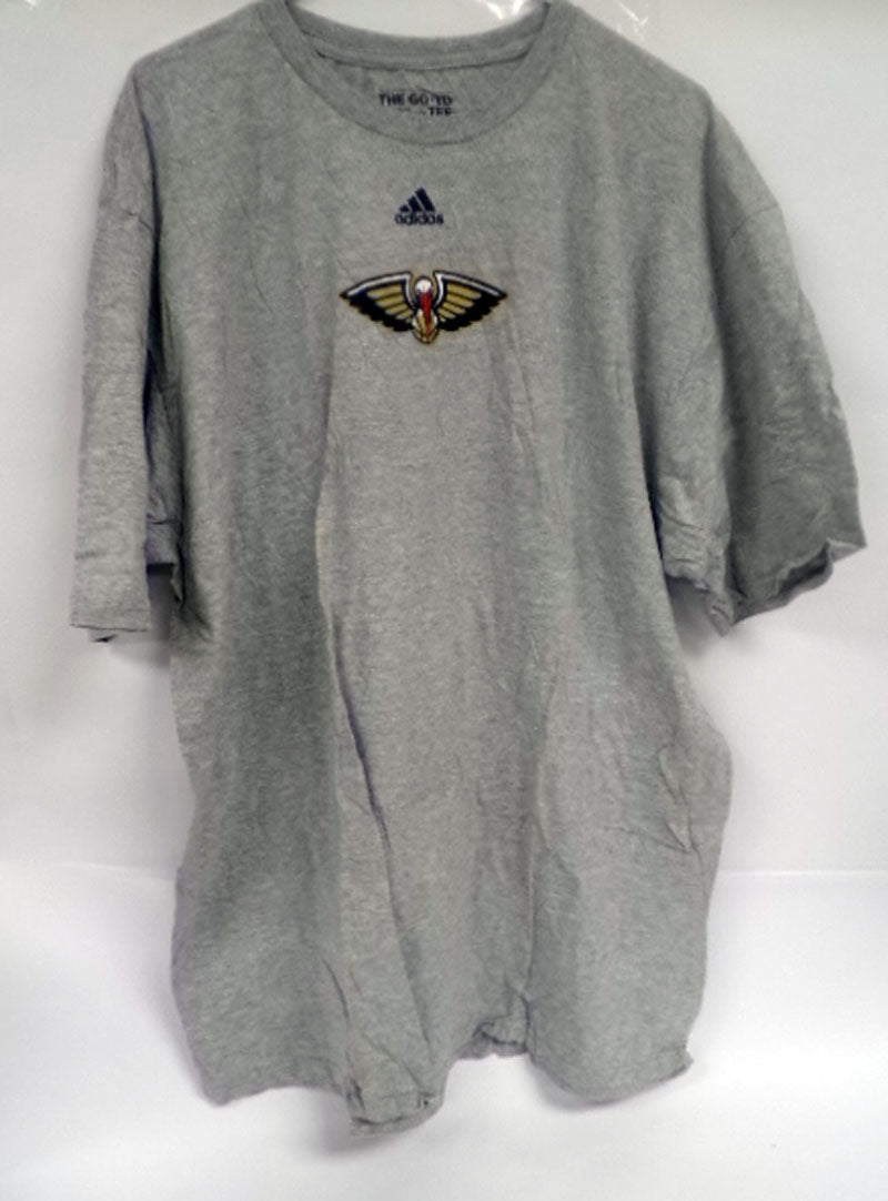 New Orleans Pelicans Team Issued Gray Short Sleeve  Shirt Size LT Style 1