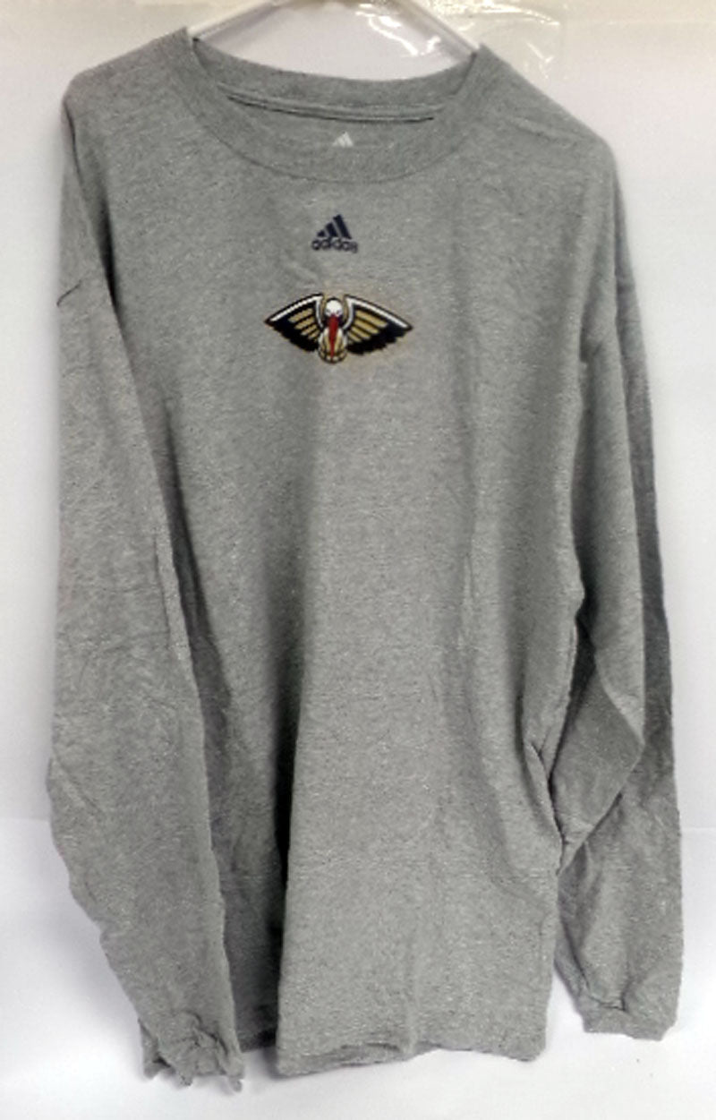 New Orleans Pelicans Team Issued Gray Long Sleeve  Shirt Size 3XLT Style 1