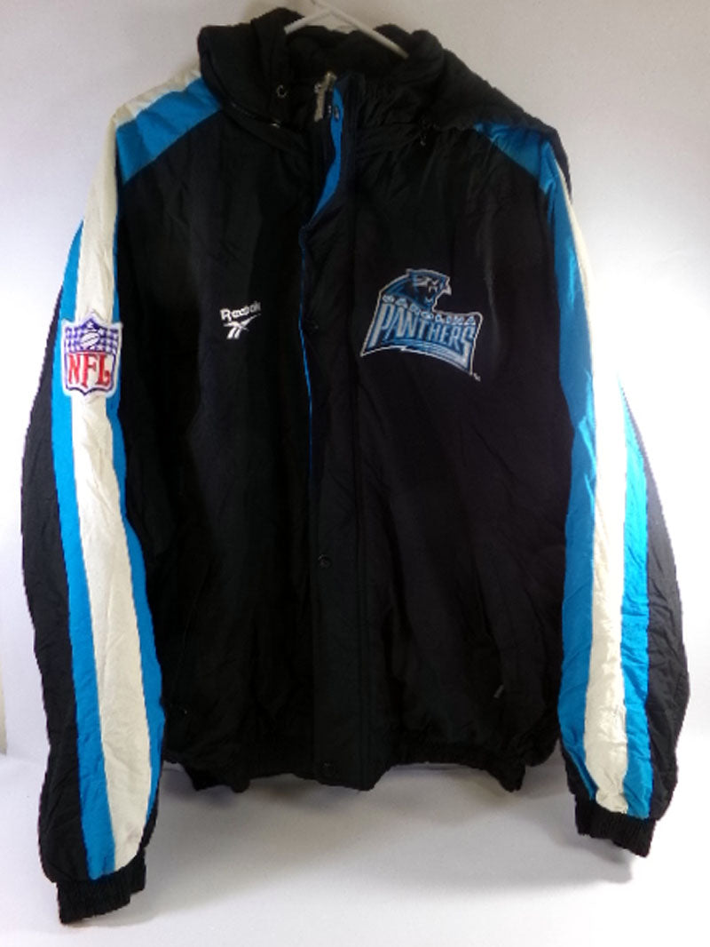2001-05 Carolina Panthers  #24 Team Issued Black   Football Jacket Size XXL