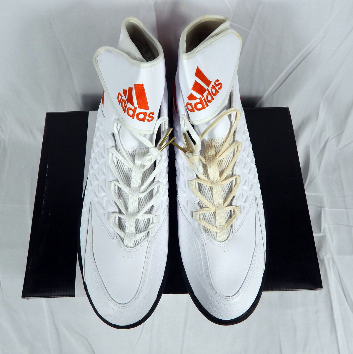 Adidas Freak Hightop Hurricanes Wht/Orange Football Cleats Size 18 B39116 Pic2