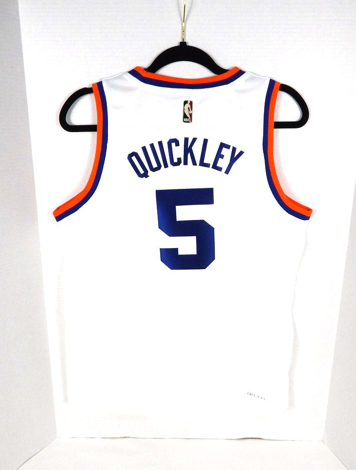 2021-22 Youth New York Knicks Immanuel Quickley #5 Swingman White Jersey Nike L Pic2