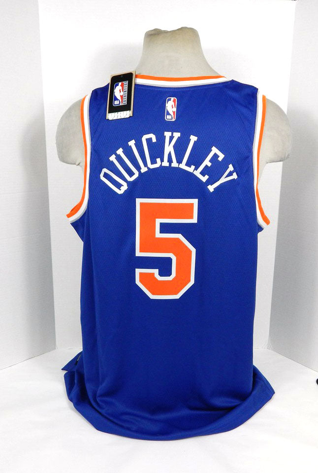 2021-22 Mens New York Knicks Immanuel Quickley #5 Swingman Jersey Blue Nike 56 Pic2