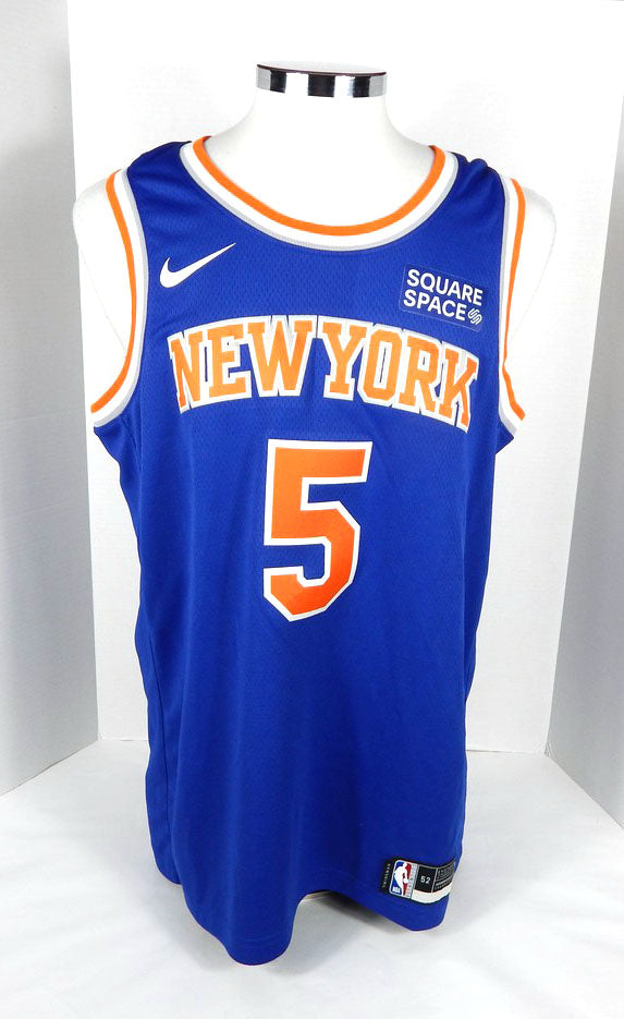 2020-21 Mens New York Knicks Immanuel Quickley #5 Swingman Blue Jersey Nike 52