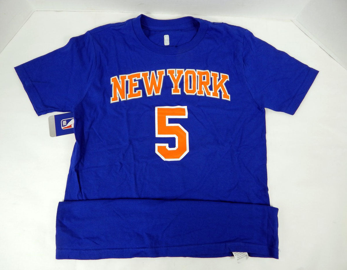 2017-18 Youth New York Knicks Dennis Smith Jr #5 N&N Blue T-Shirt Nike M