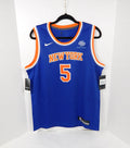 2021-22 Youth NY Knicks Immanuel Quickley #5 Square Space Jersey Blue Nike XL