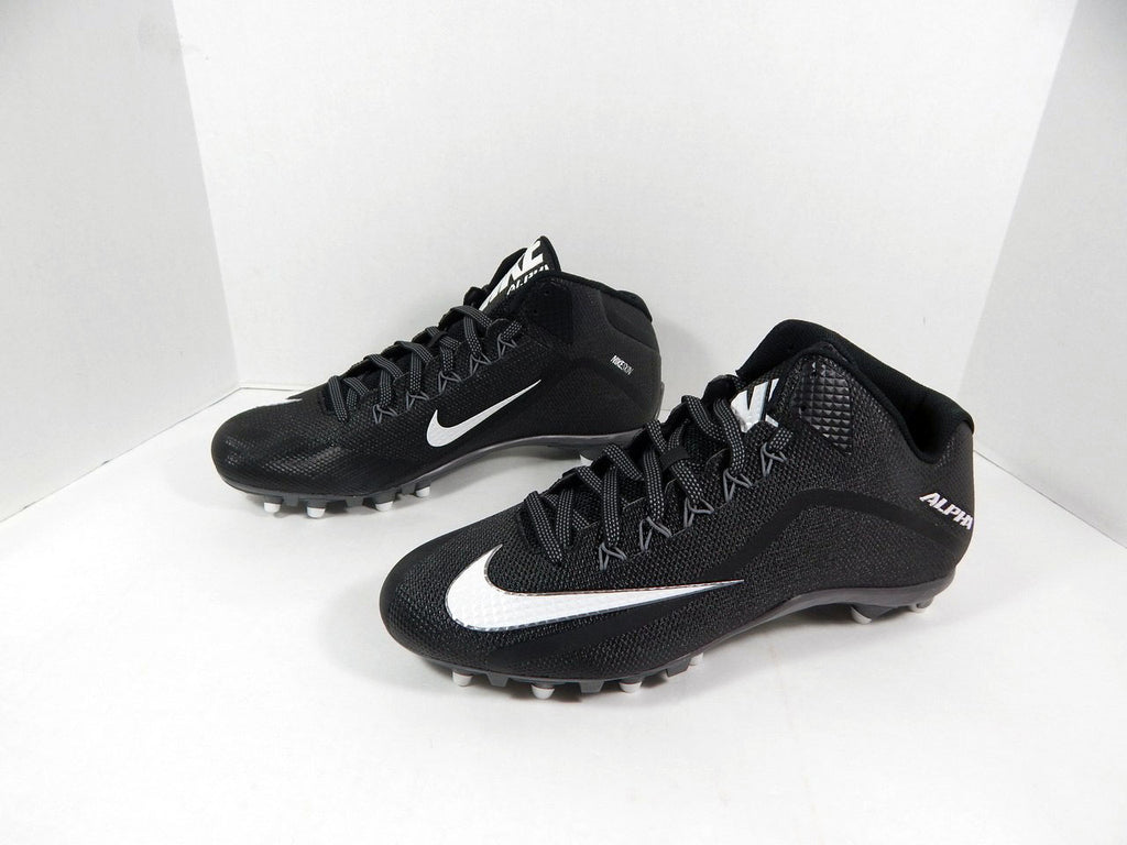 Nike Alpha Pro 2 3/4 TD Lowtop Utah State Black Football Cleats Size 13.5