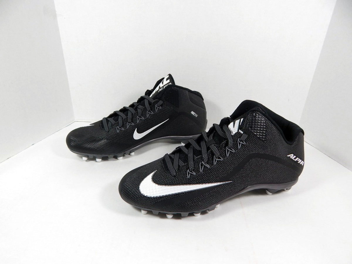 Nike Alpha Pro 2 3/4 TD Lowtop Utah State Black Football Cleats Size 13.5