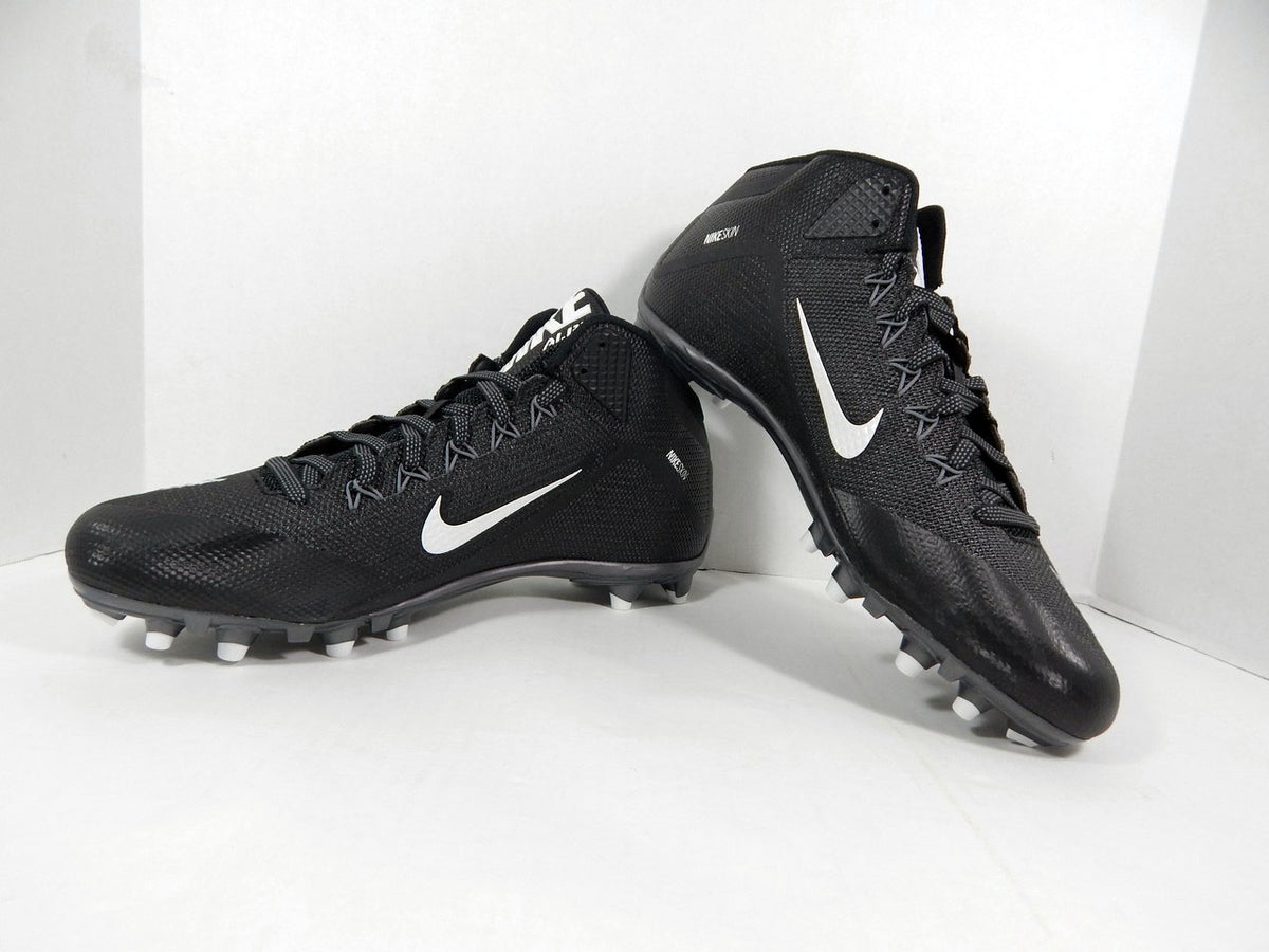 Nike Alpha Pro 2 3/4 TD Lowtop Utah State Black Football Cleats Size 13.5 Pic2