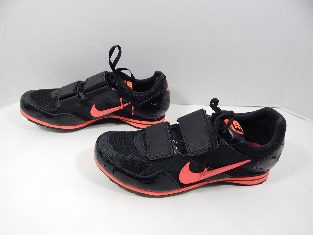 Utah State Aggies Nike Zoom TJ 3 Black/Atomic Red Field Spikes Size 10 Pic2