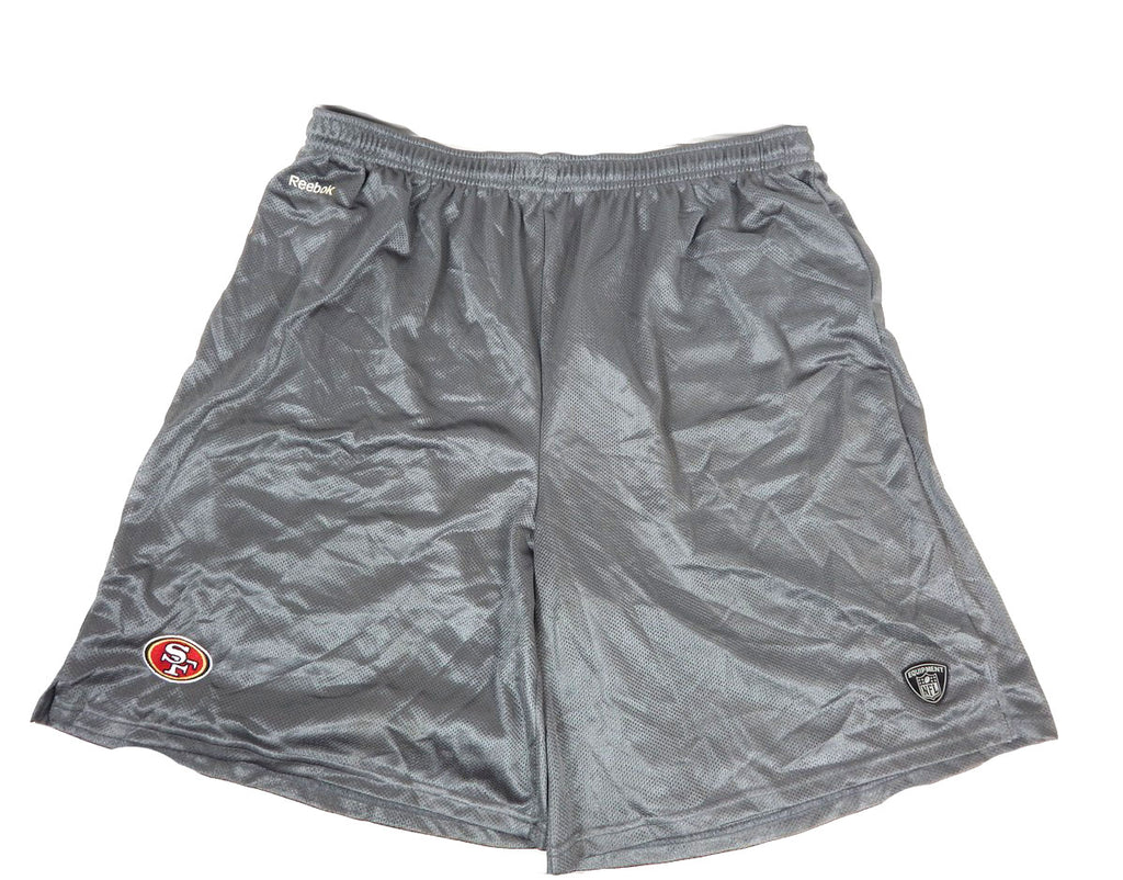 2005 Mens San Francisco 49ers Team Issued Graphite Football Shorts Reebok 2XL